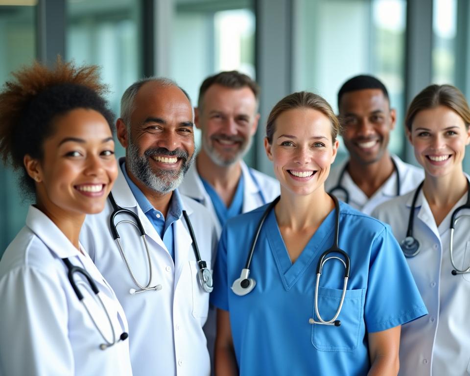 Healthcare professionals elder care team